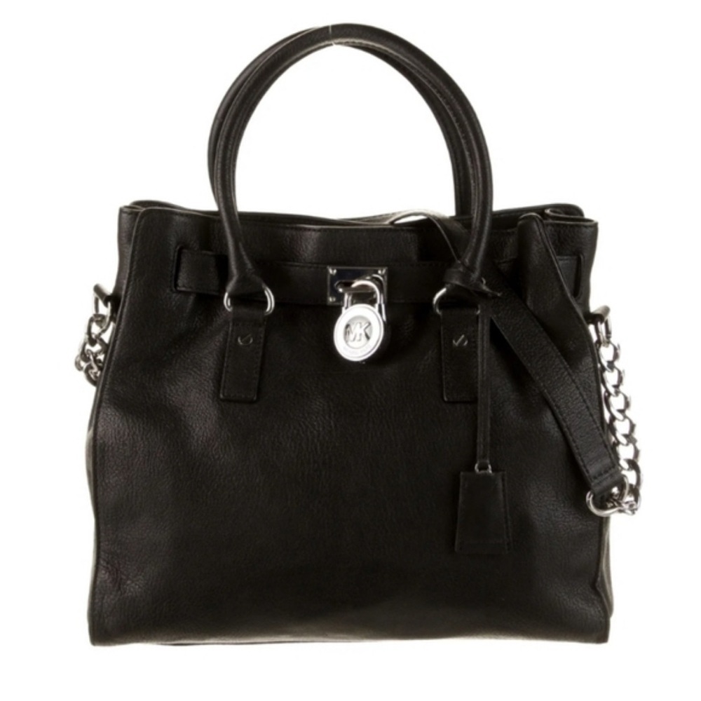 Michael Kors handbag black preppy,  closet staple